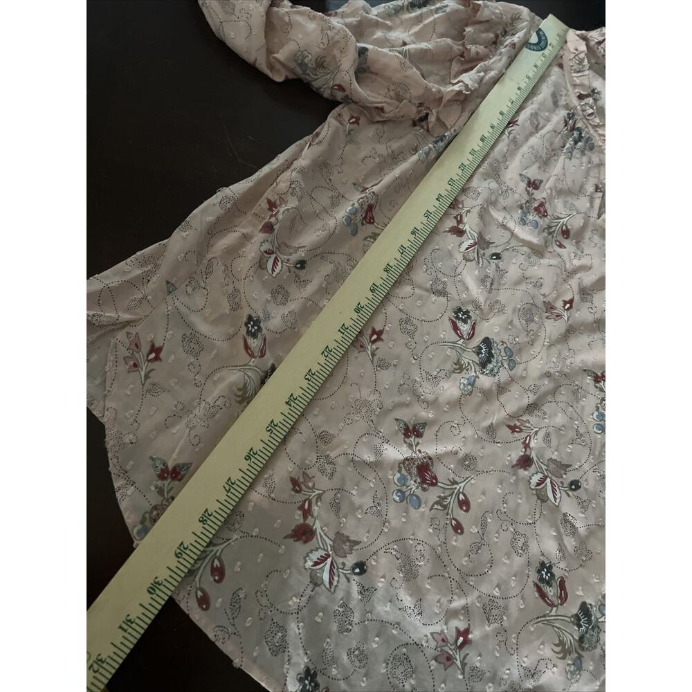 LOFT Women's Floral Peasant Blouse Pink Long Sleeve Size XXL - Picture 9 of 9